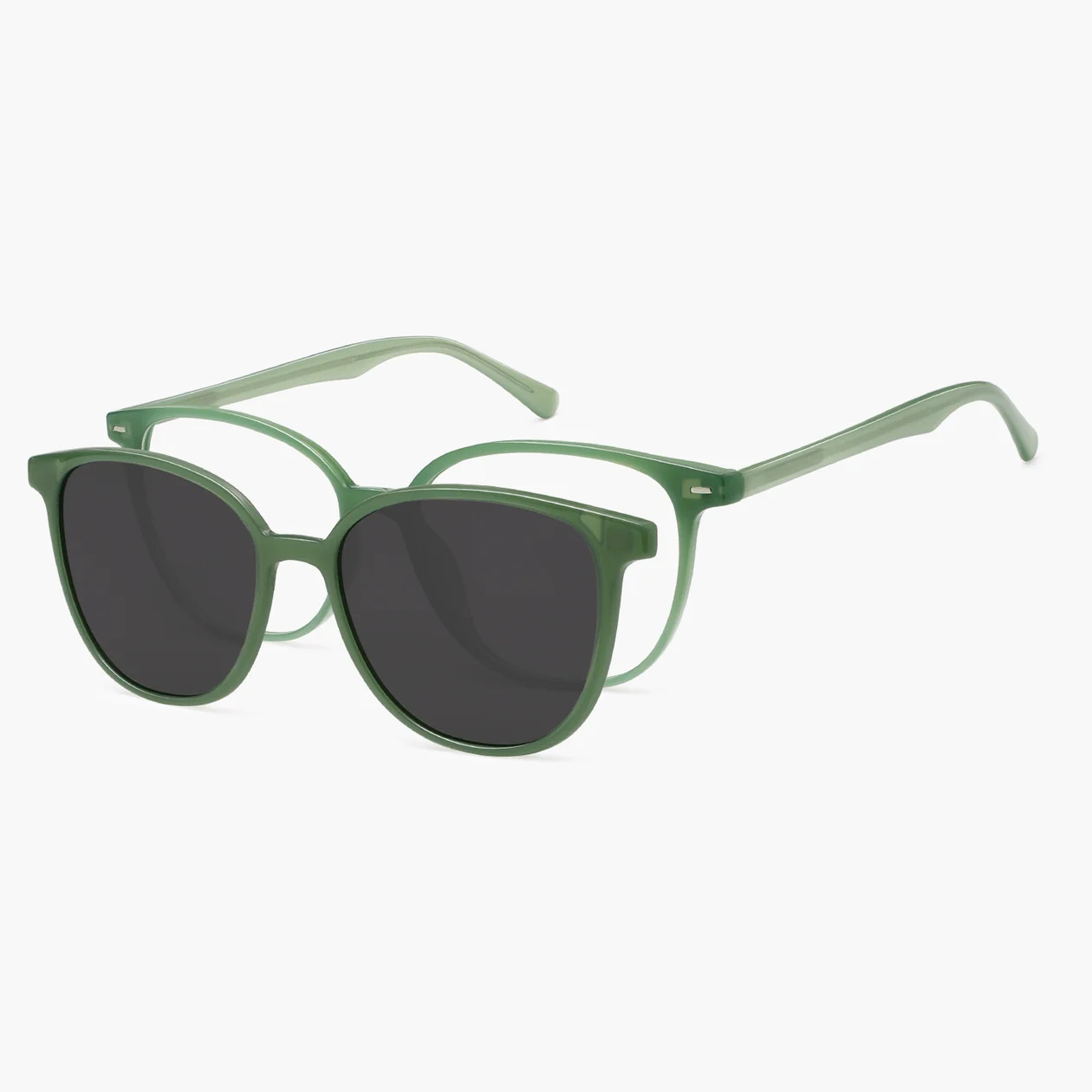 Trendy Square Clip-on Sunglasses for Women SJ5508 | SOJOS VISION | SOJOS VISION