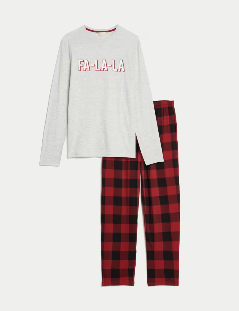 Men's Checked Family Christmas Pyjama Set | Marks & Spencer (UK)
