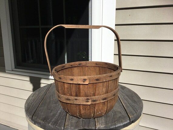 Antique Staved Wooden Apple Harvesting Gathering Basket Swing - Etsy | Etsy (US)
