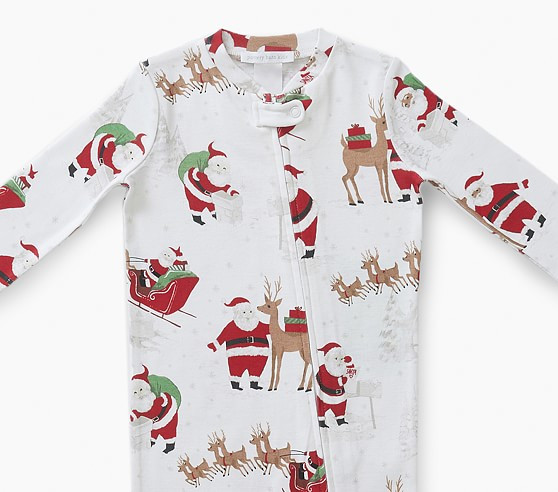 Heritage Santa Organic Nursery Pajama | Pottery Barn Kids