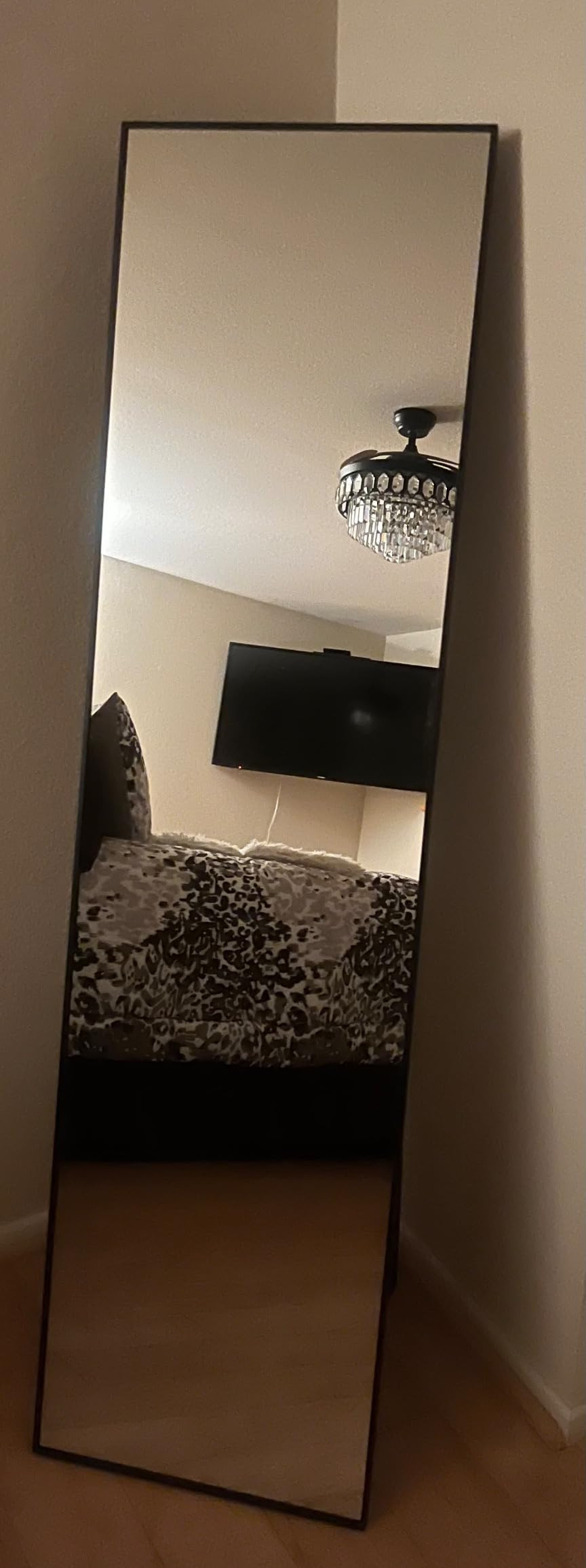 Sweetcrispy Arched Full Length Mirror 59"x16" Full Body Floor Mirror Standing Hanging or Leaning ... | Amazon (US)