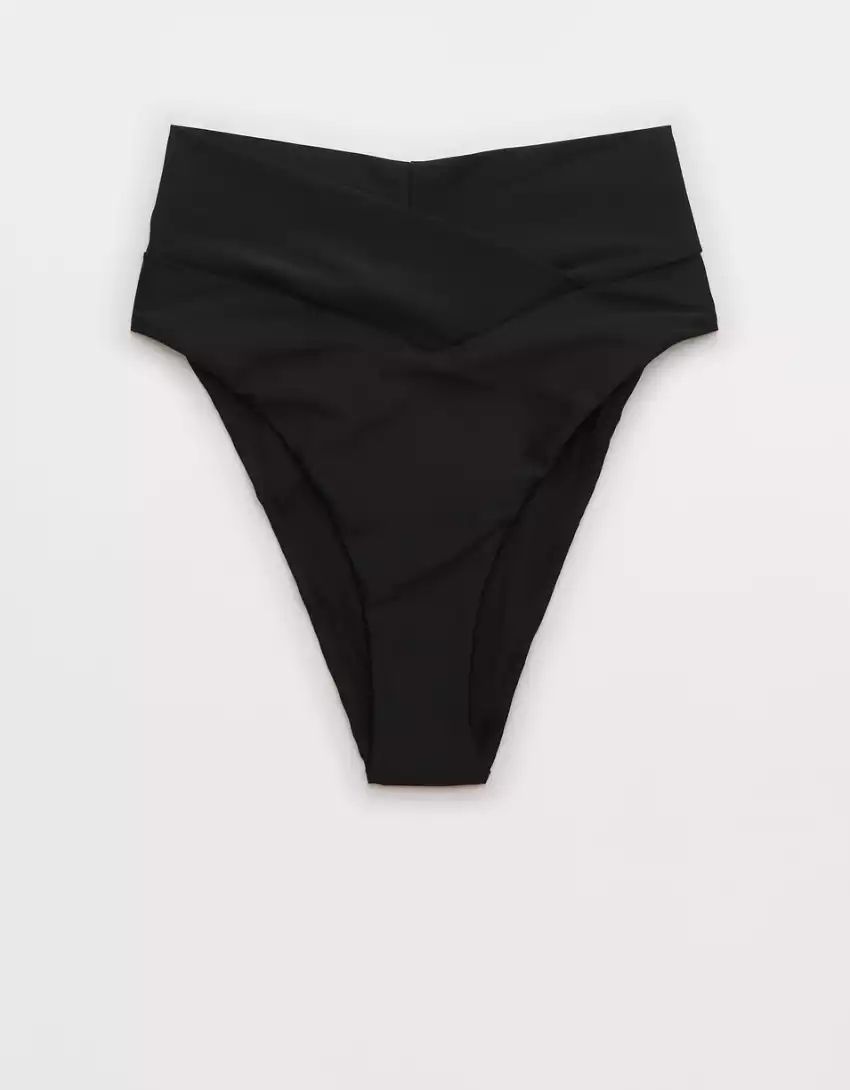 Aerie Crossover High Cut Cheeky Bikini Bottom | Aerie