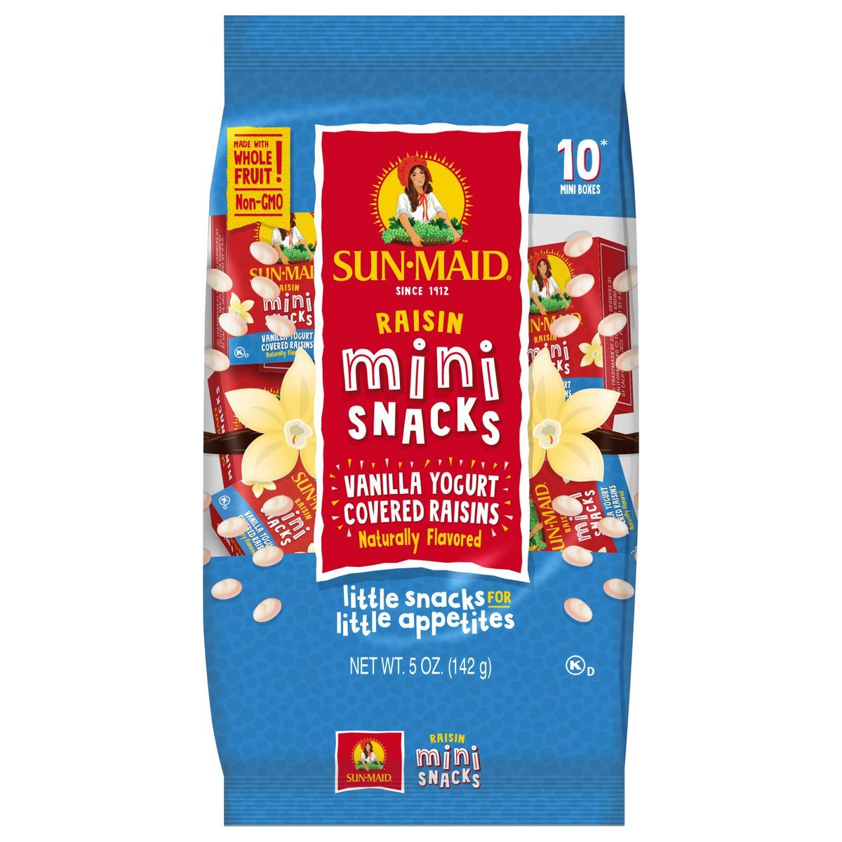 Sun-Maid Vanilla Yogurt Covered Raisins Mini-Snack Box - .05oz / 10ct | Target