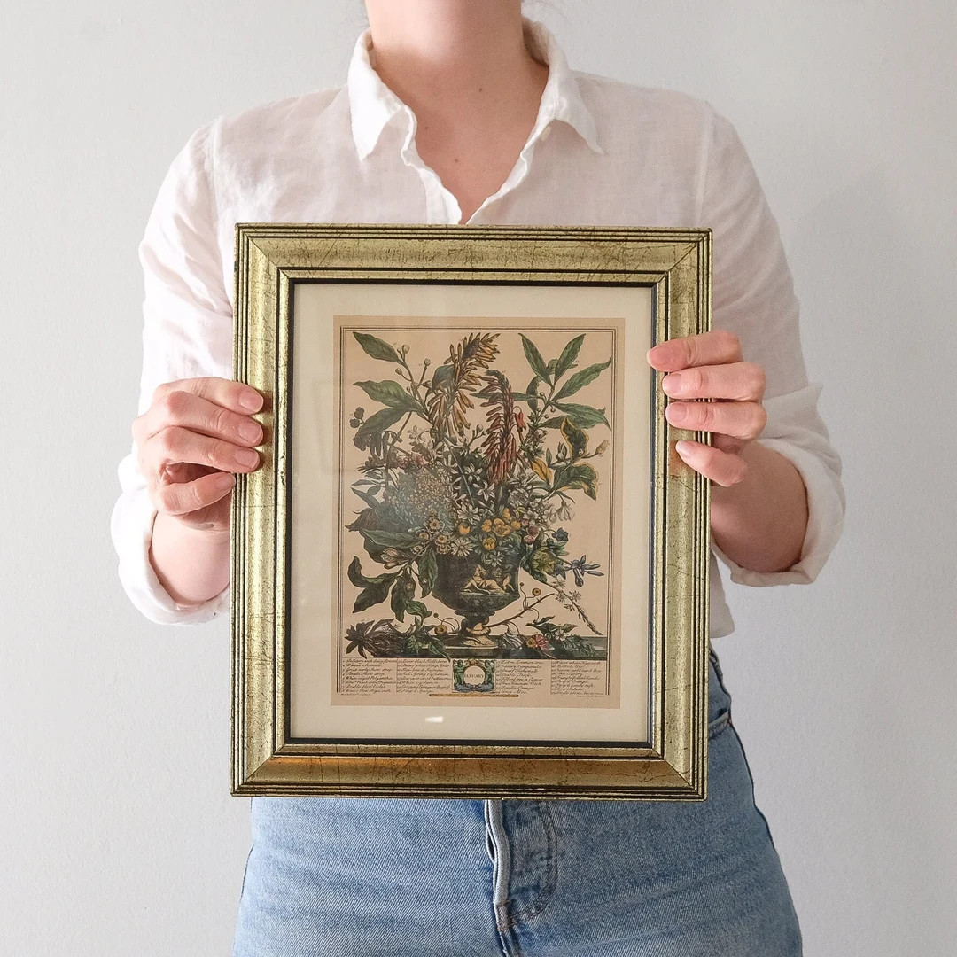 Vintage Robert Furber 12 Months of Flowers Art Vintage Floral - Etsy | Etsy (US)