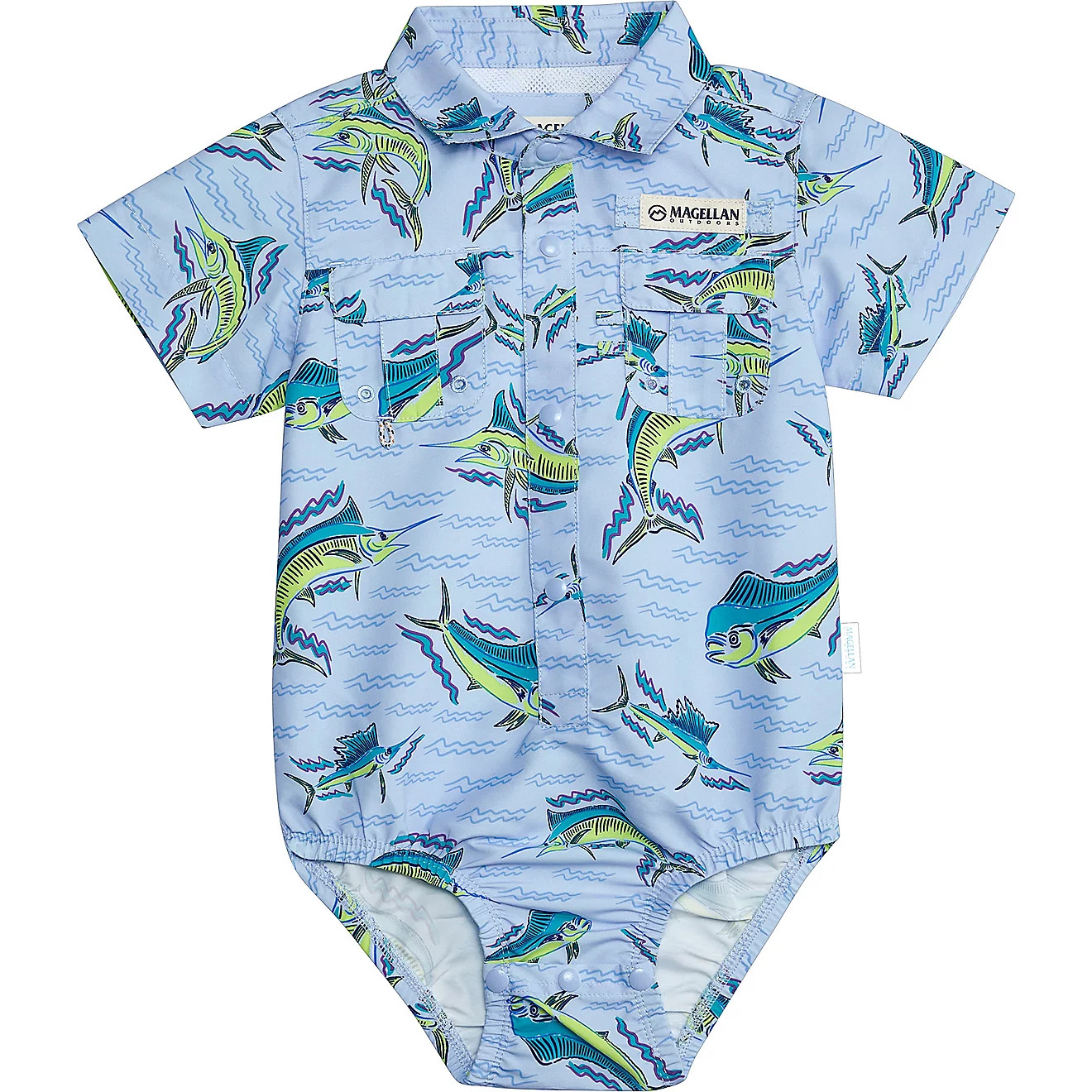 Magellan Infant Boys' Laguna Madre Print Short Sleeve Onesie | Academy | Academy Sports + Outdoors