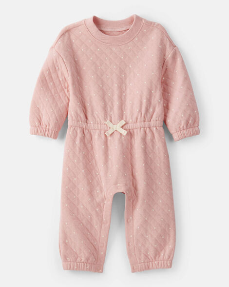 Carter's Baby Girls Girl Long-Sleeve Jumpsuit - Pink 9M Pink | Carter's Inc