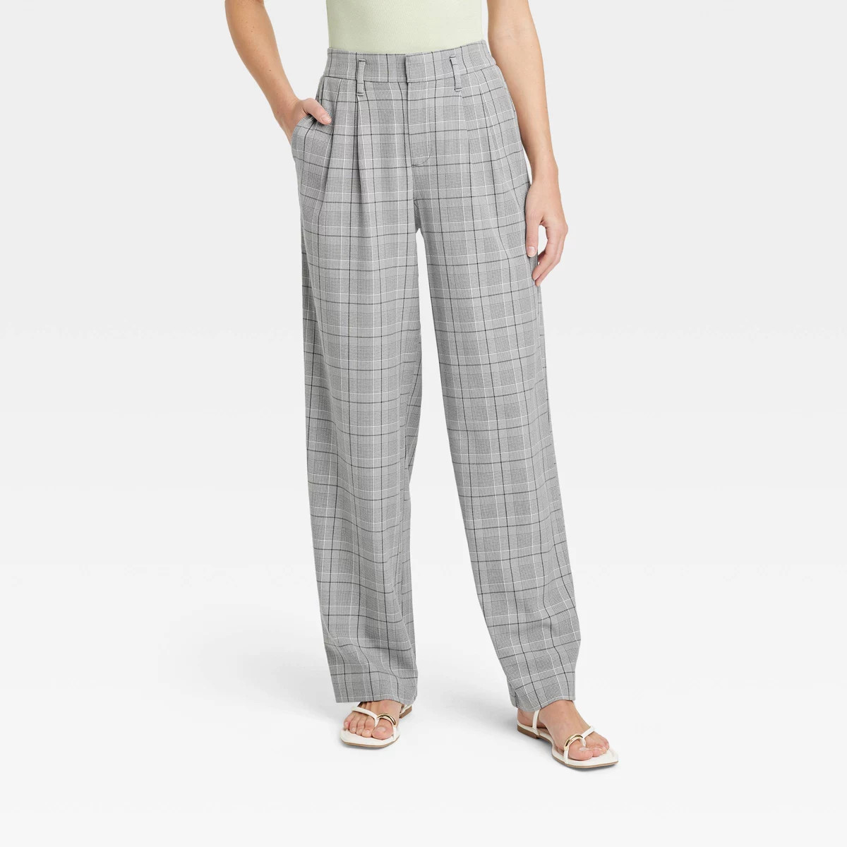 Women's High-Rise Straight Trousers - A New Day™ | Target