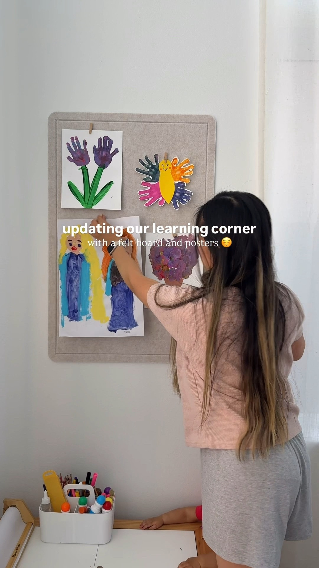 I love making changes to my toddlers playroom and learning corner. I added a felt board and learning posters! #ToddlerLearning #Homeschool #ToddlerMom #toddlerfinds

#LTKmomlife #LTKHome #LTKKids