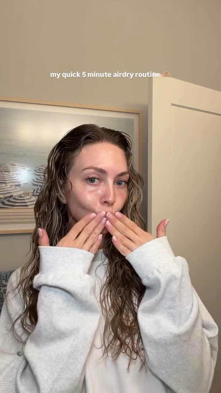 my quick 5 minute airdry routine 🫶🏼 @crownaffair @glowbeauty.hair @kerastase_official