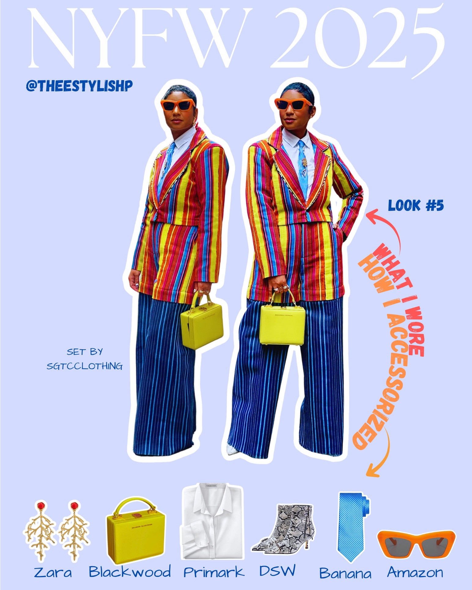 Day 5 of NYFW 2025, this look was all the rave! Get into the details and the stripes! Go grab yours! The suit is by @sgtcclothing
I tagged similar items for items that are no longer available. 

#whatiwore #theestylishp #LTK #denim #denimsuit #stripes #nyfw2025

