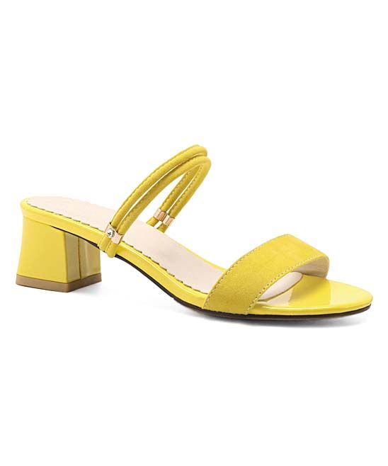 BUTITI Women's Sandals yellow - Yellow Double-Strap Sandal - Women | Zulily