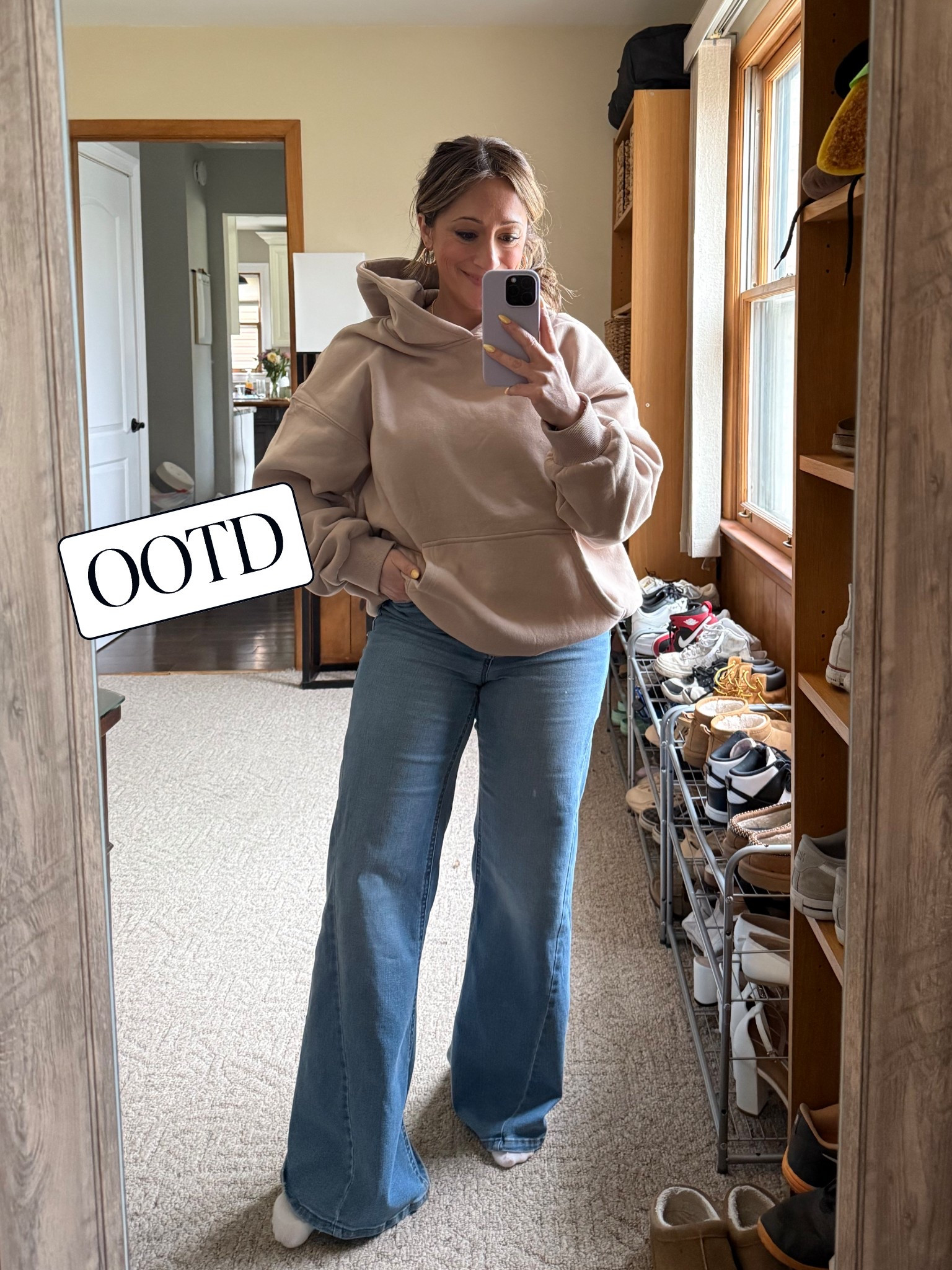 What I wore to work on casual Friday. Sized up one in this sweatshirt but honestly didn’t need to because it already comes oversized. 
Snagged these “short” Walmart jeans while they were in stock. The regular length is still in stock and they’re SO GOOD for $24. Run true to size. 

#LTKPetite #LTKStyleTip #LTKFindsUnder50
