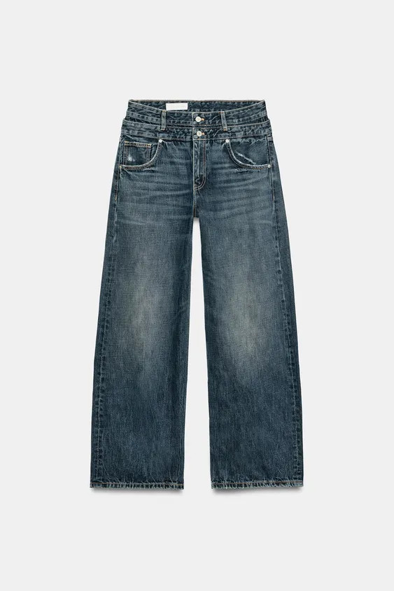 TRF JEANS MIT GERADEM BEIN, DOPPELTEM BUND UND MITTELOHOEM BUND | Zara DE