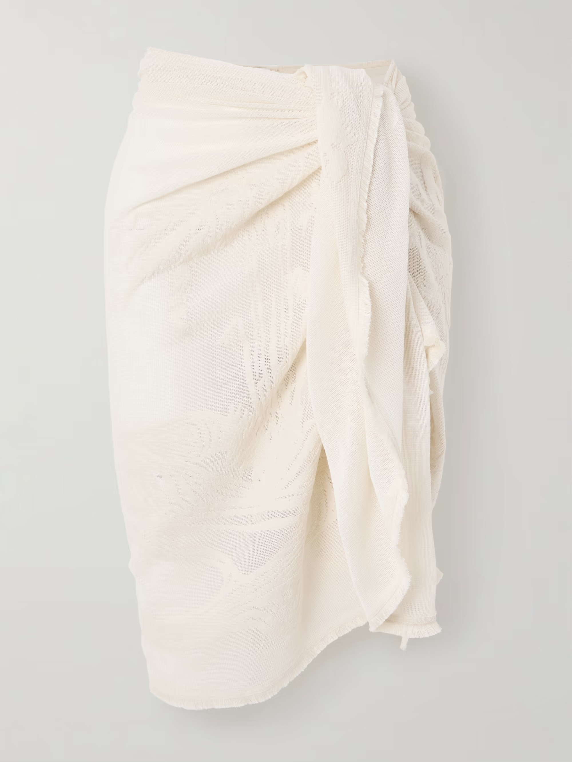 Embroidered frayed cotton-gauze pareo | NET-A-PORTER (US)