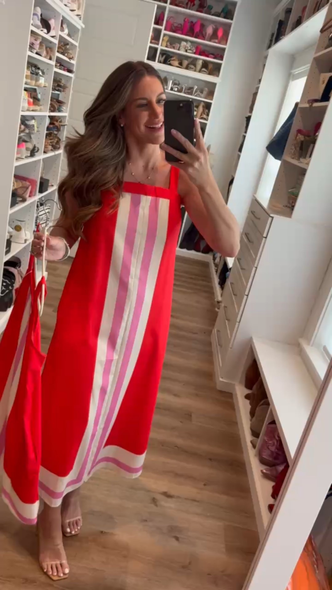 In a medium spring event guest maxi, heels and accessories- fits tts.

#LTKWedding #LTKStyleTip #LTKFindsUnder50