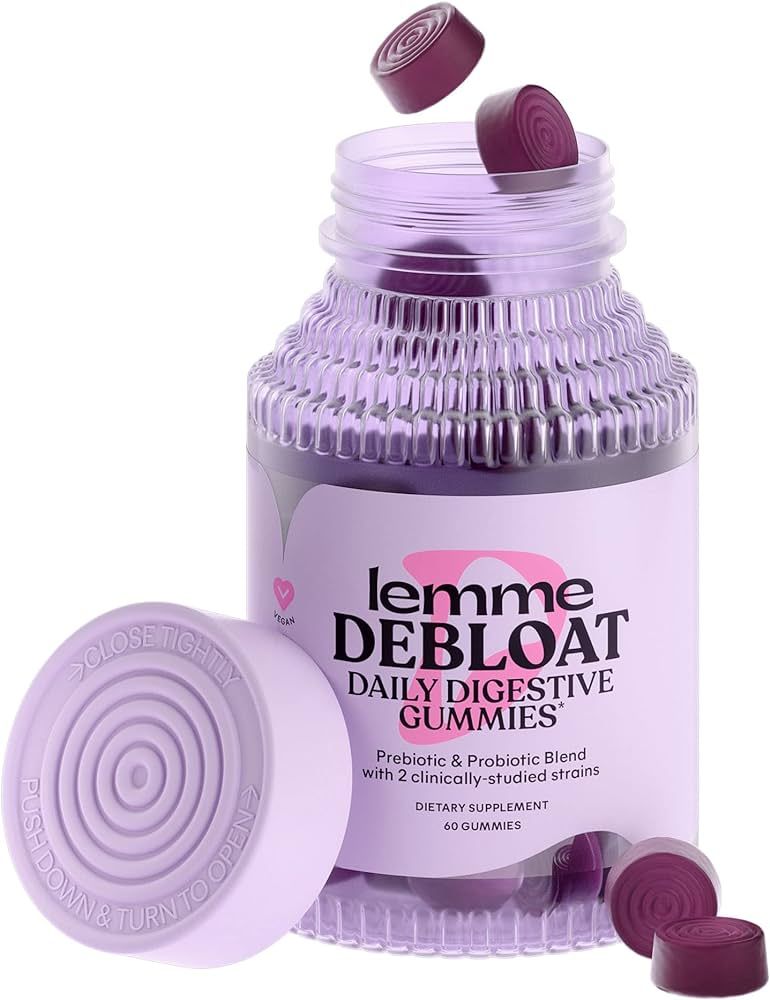 Lemme Debloat - Digestive & Gut Health Gummies with 2 Clinically Studied Probiotics & Prebiotic, ... | Amazon (US)