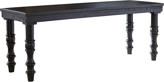 Signature Design by Ashley Dannerville Rustic Cotage Accent Bench, Antique Black | Amazon (US)