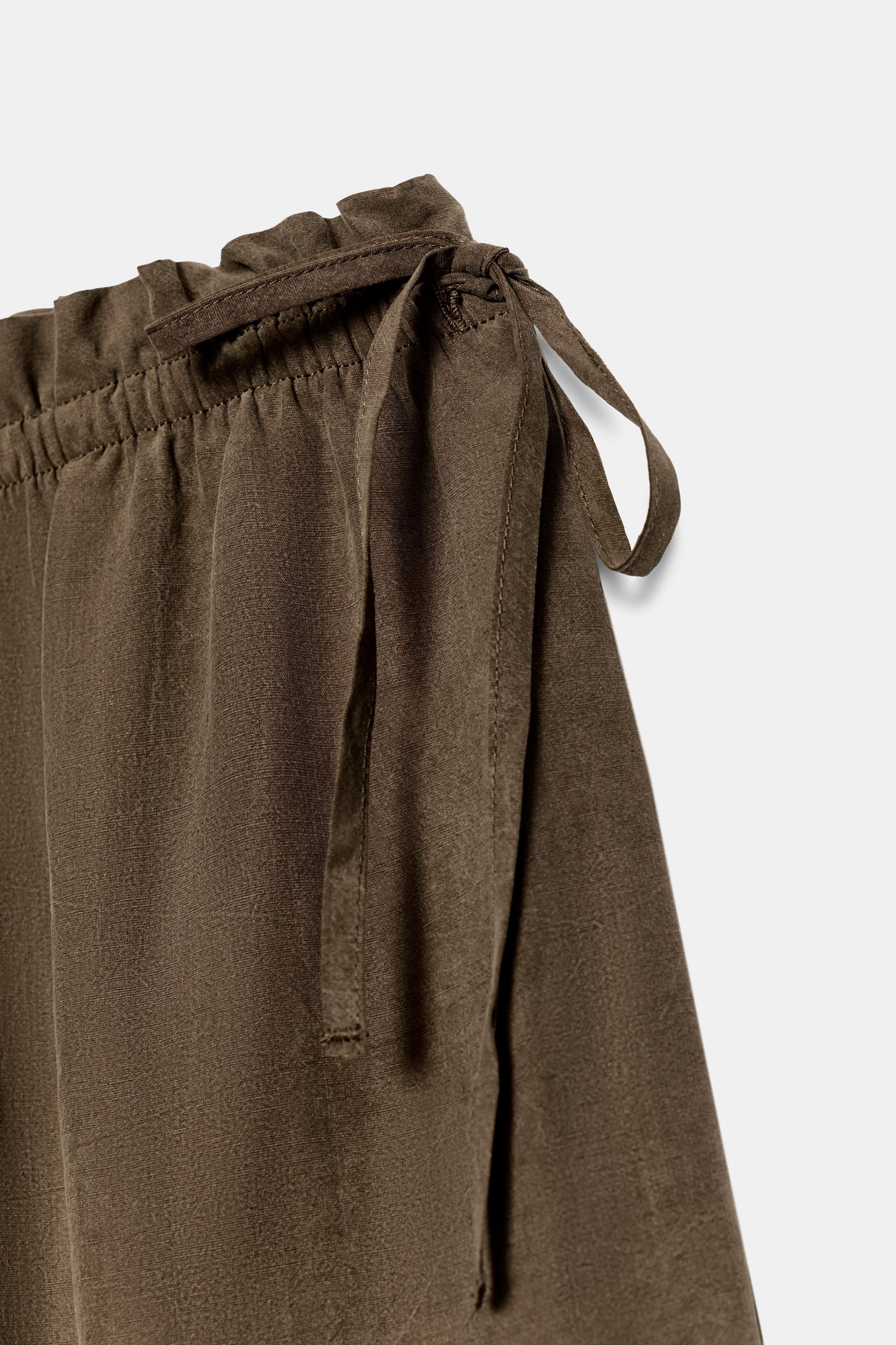 TIED PALAZZO PANTS | Zara US