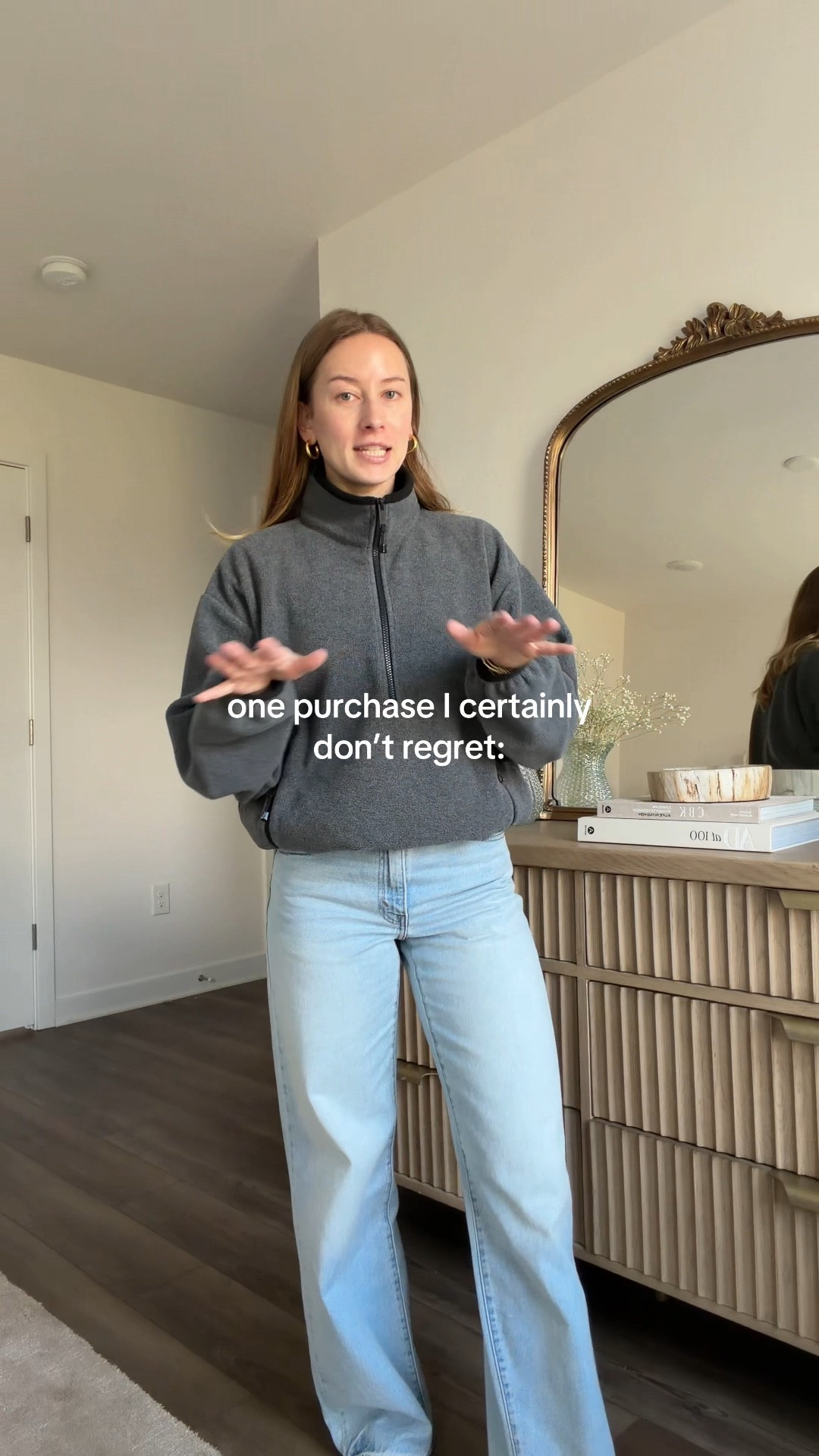 12/8/25 my most-worn winter basics — my favorite Aritzia fleece (size small - runs oversized) in the gray/black combo that gives total Miu Miu–dupe vibes without the price tag — and my Levi’s dad jeans for an easy, casual winter outfit. Linking both pieces so you can recreate this cozy everyday look.

#LTKGiftGuide #LTKootd #LTKgrwm