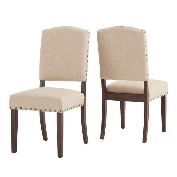 Benchwright Linen-look Side Chair with Nailhead Trim (Set of 2) by iNSPIRE Q Artisan | Bed Bath & Beyond