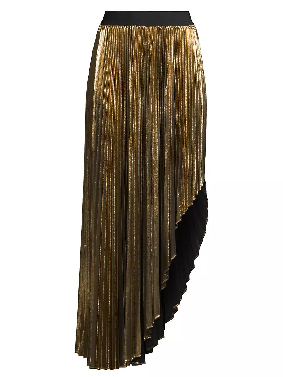 Shenandoah Asymmetric Pleated Lamé Skirt | Saks Fifth Avenue (UK)