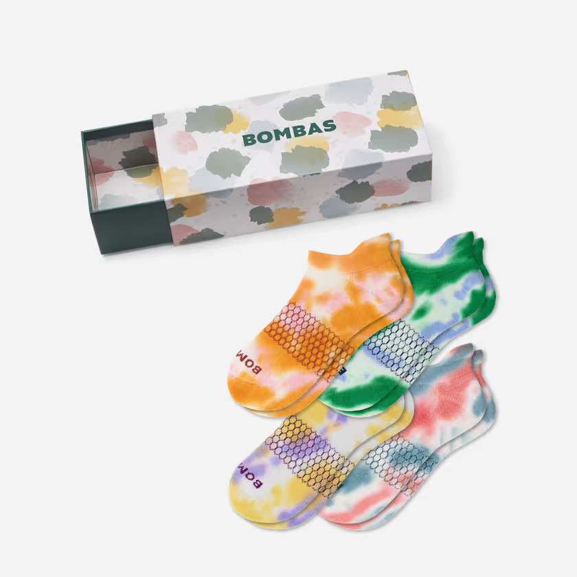 Women's Tie-Dye Ankle Sock 4-Pack Gift Box | Bombas