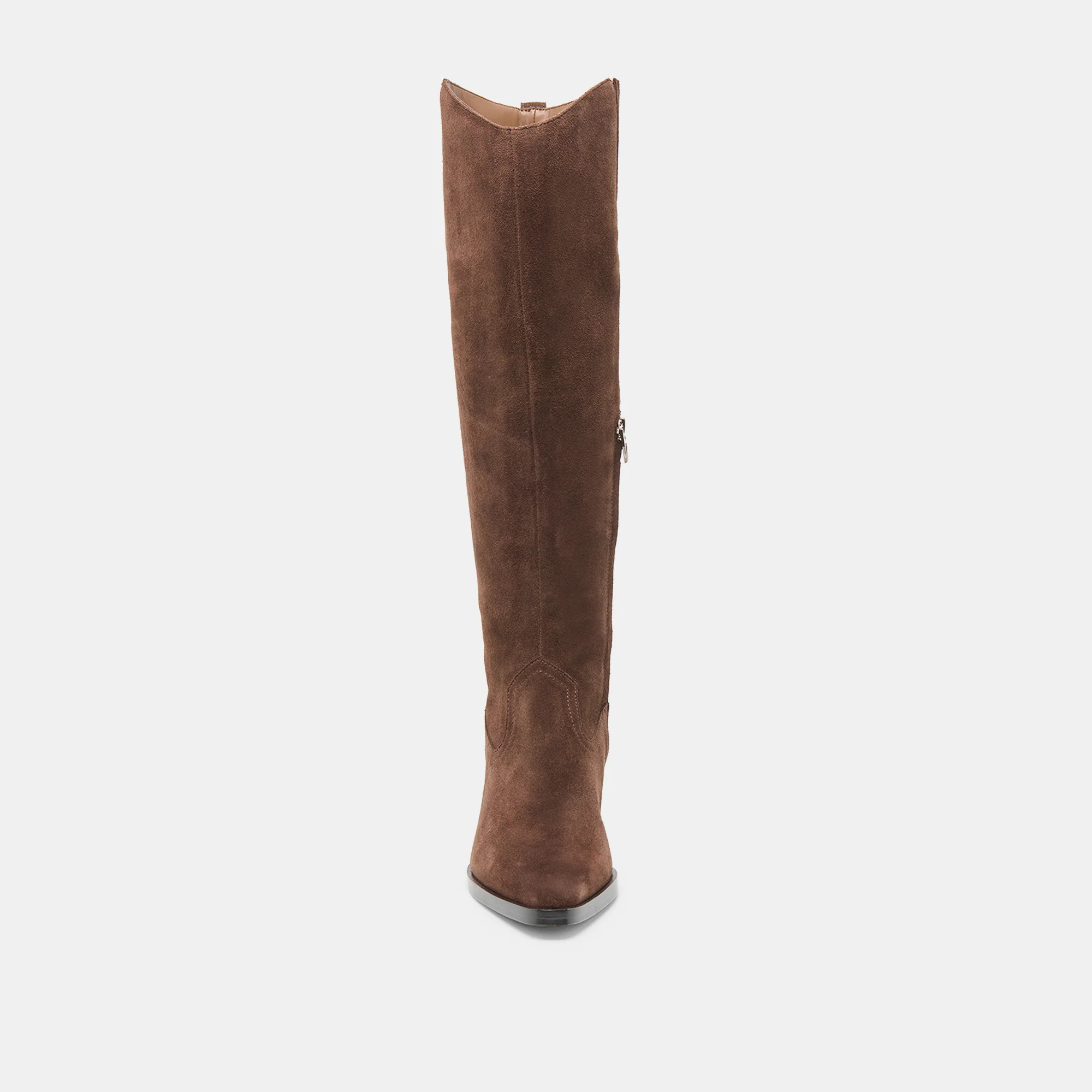 Virona H2O Wide Calf Boots Dk Brown Suede | DolceVita.com