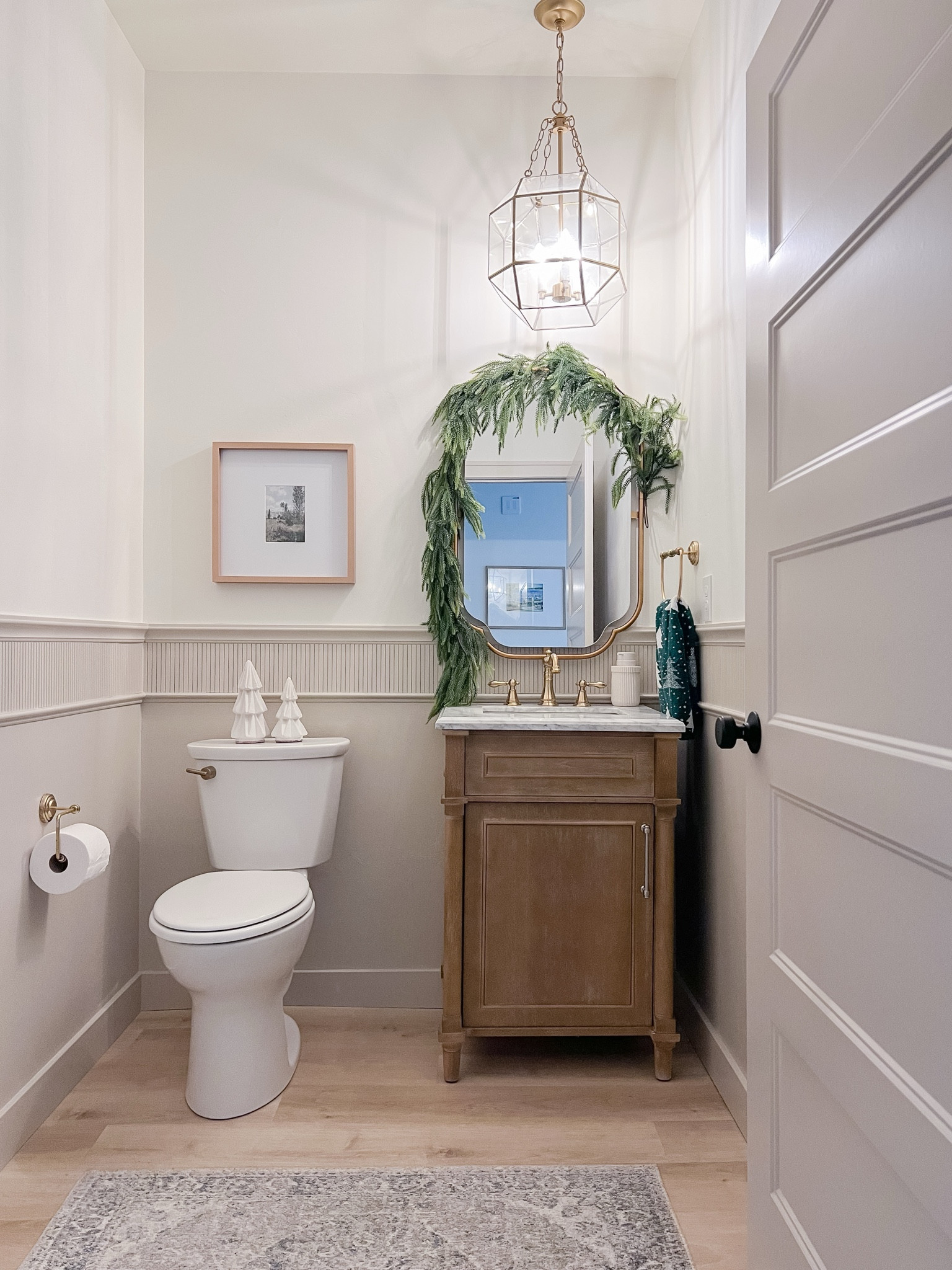 Cottage powder bath makeover! 

Wood vanity • pendant light 

#LTKStyleTip #LTKSeasonal #LTKHome