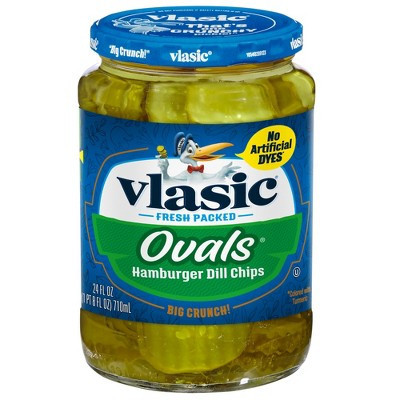Vlasic Ovals Hamburger Dill Pickle Chips - 24oz | Target