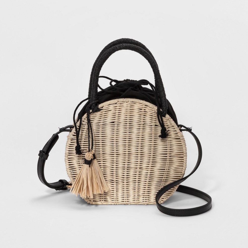Straw Circle Crossbody Bag - A New Day Natural, Women's | Target