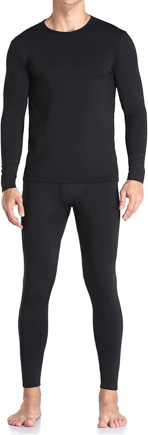 WEERTI Thermal Underwear for Men Long Johns with Fleece Lined, Base Layer Men Cold Weather Top Bo... | Amazon (US)