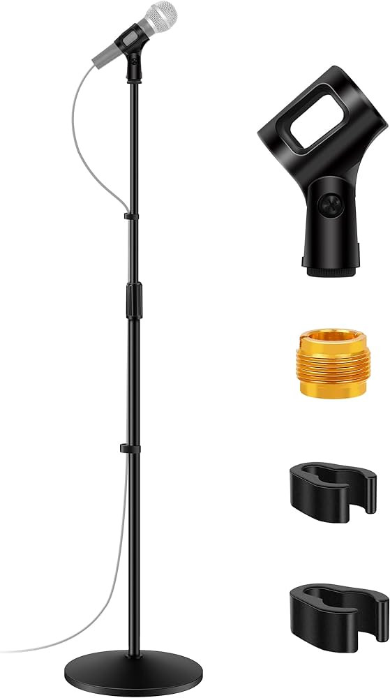 InnoGear Mic Stand, Microphone Stand Floor Detachable Boom Mic Stands with Weighted Round Base, H... | Amazon (US)