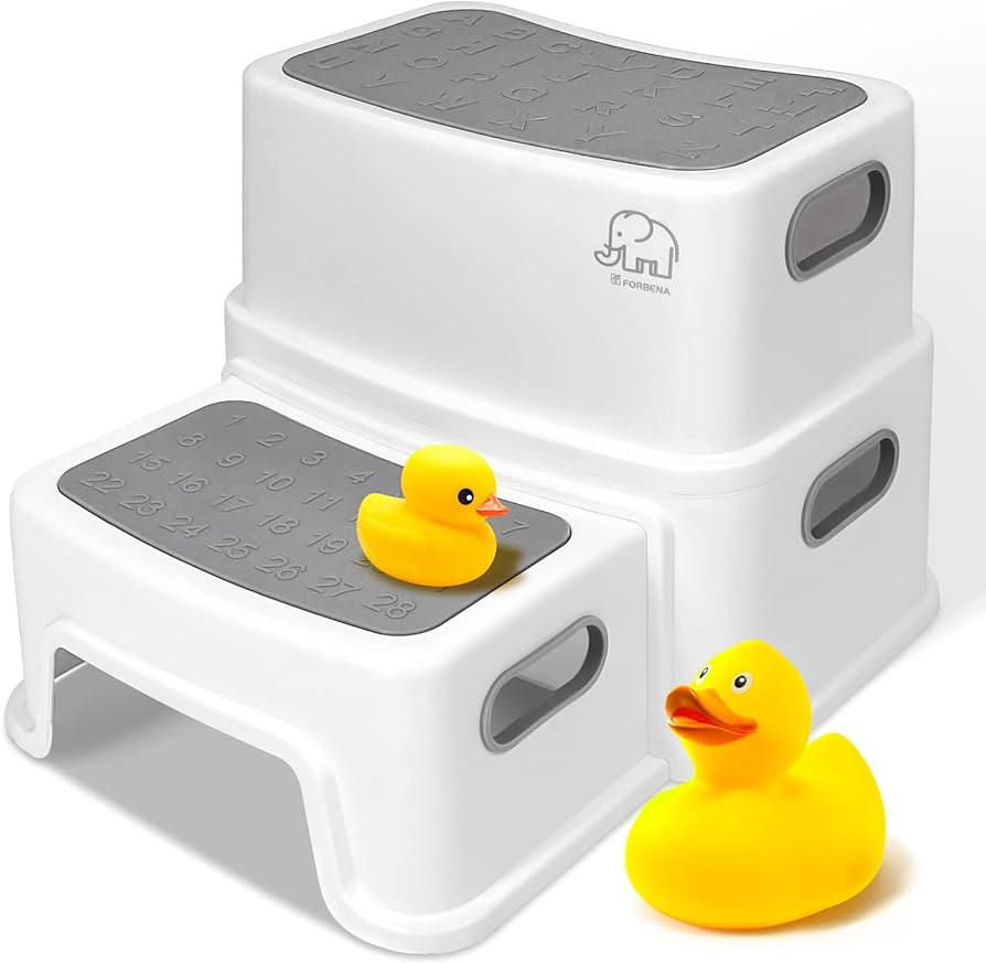 Forbena Toddler Step Stool for Bathroom Sink, 2 Step Stool for Kids Toilet Potty Training, Non-Sl... | Amazon (US)