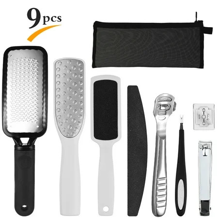9 Pcs Foot File Callus Remover Stainless Steel Foot File Foot Rasp Dead Skin Remover for Household F | Walmart (US)