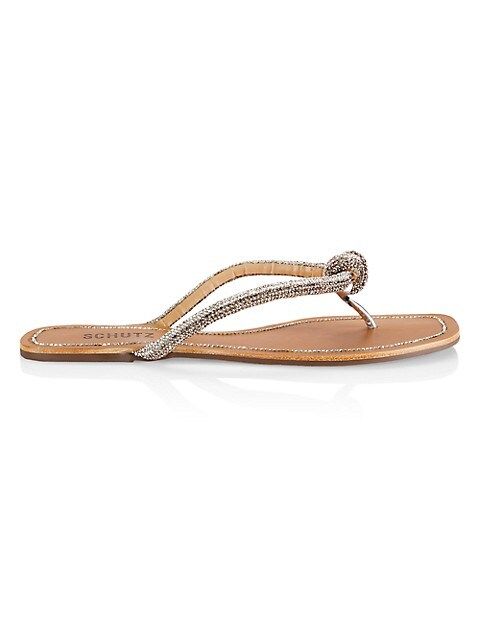 Eva Knotted Crystal Flip Flops | Saks Fifth Avenue