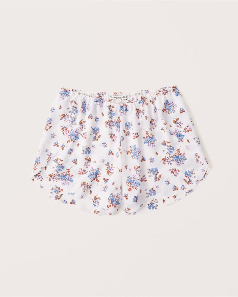 Women's Satin Sleep Shorts | Women's Matching Sets | Abercrombie.com | Abercrombie & Fitch (US)