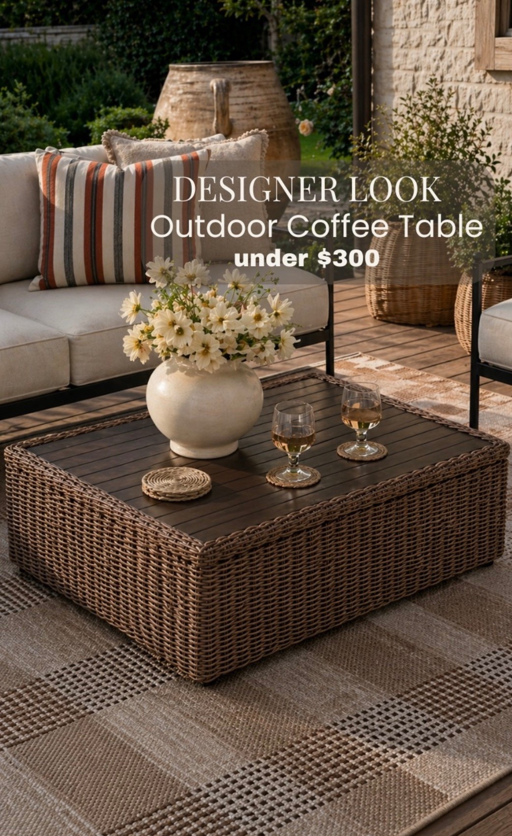 At Home Store | outdoor table | outdoor coffee table | outdoor rug | woven outdoor coffee table | budget friendly outdoor furniture 

#LTKHome #LTKSaleAlert #LTKSeasonal