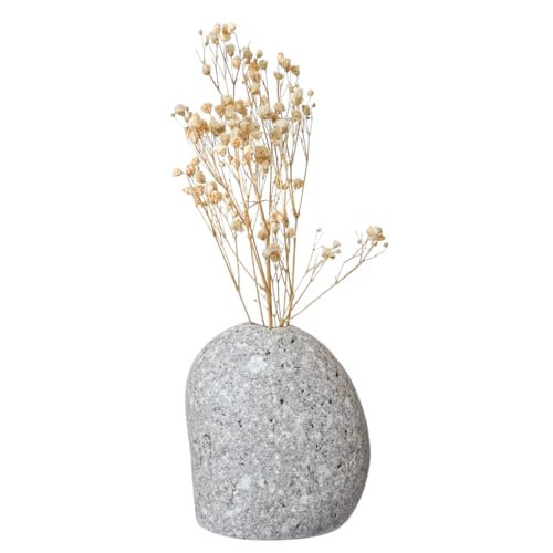 Small Stone Vase - Handcrafted Natural Stone Vase for Home Decor and Flower Arrangements | Amazon (US)
