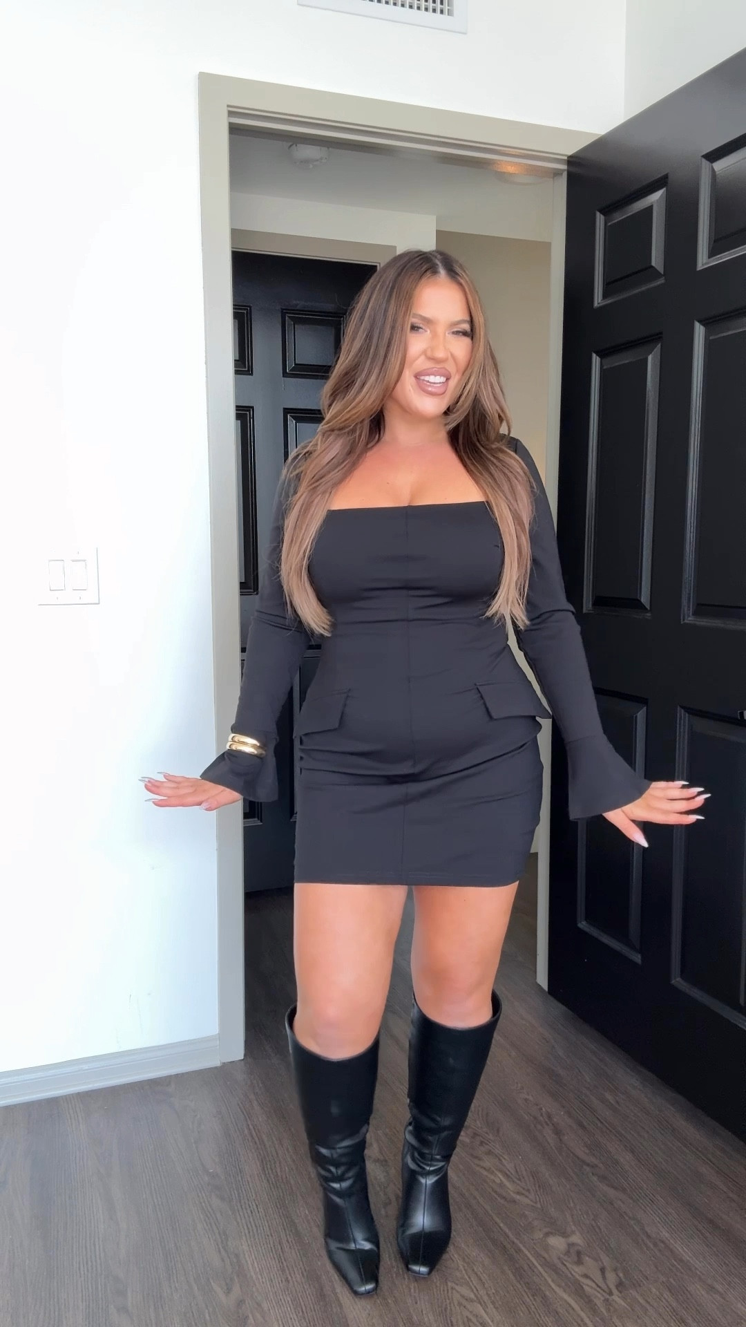 Amazon Date Night Dress! 😍 wearing my reg L (TTS & stretchy) also wearing my fav wide calf boots’

Linked up my accessories, bra, and shapewear as well!

Birthday outfit, birthday dress, fall dress, fall date night, holiday dress
