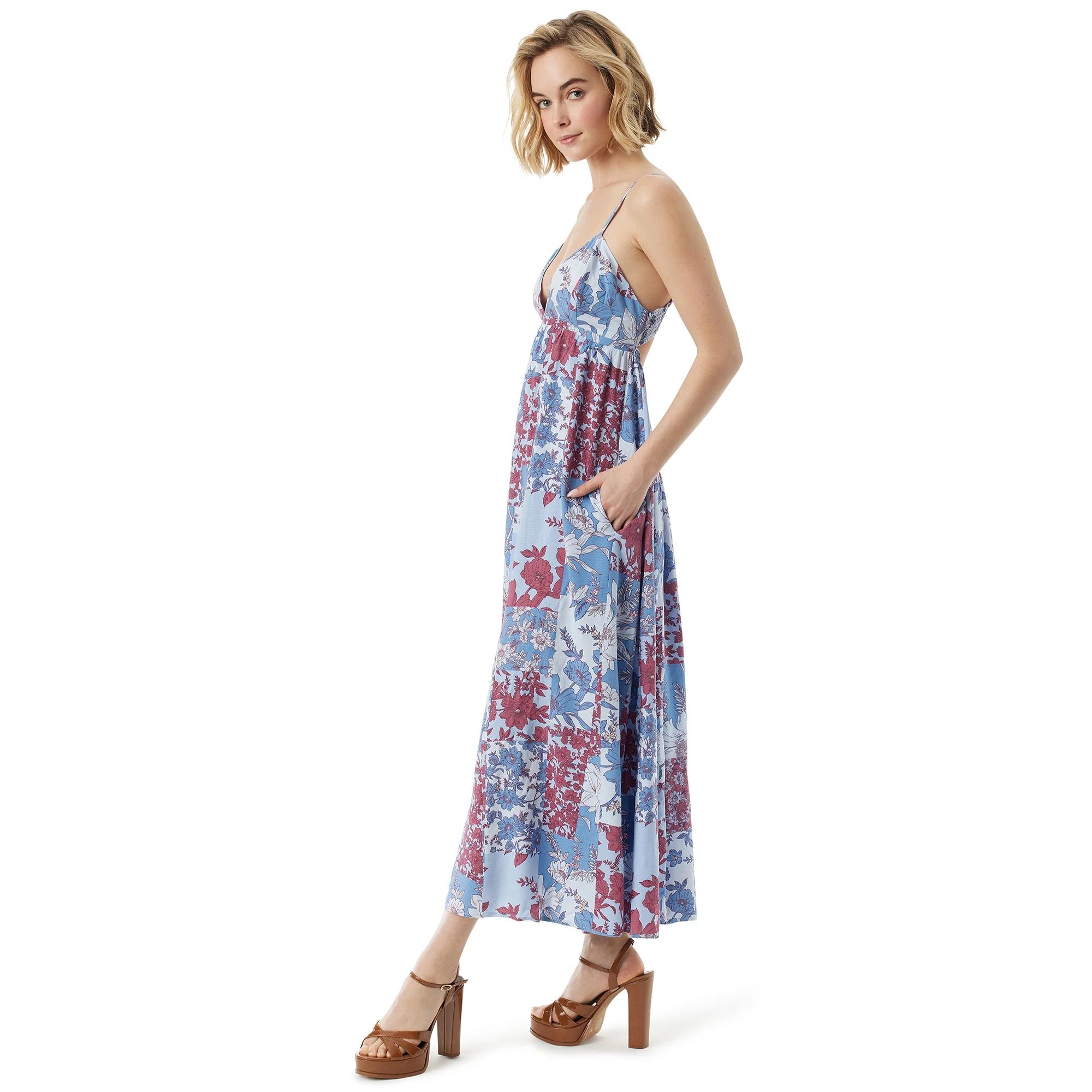 Jessica Simpson Women's and Women's Plus Open Back Maxi Cami Dress | Walmart (US)