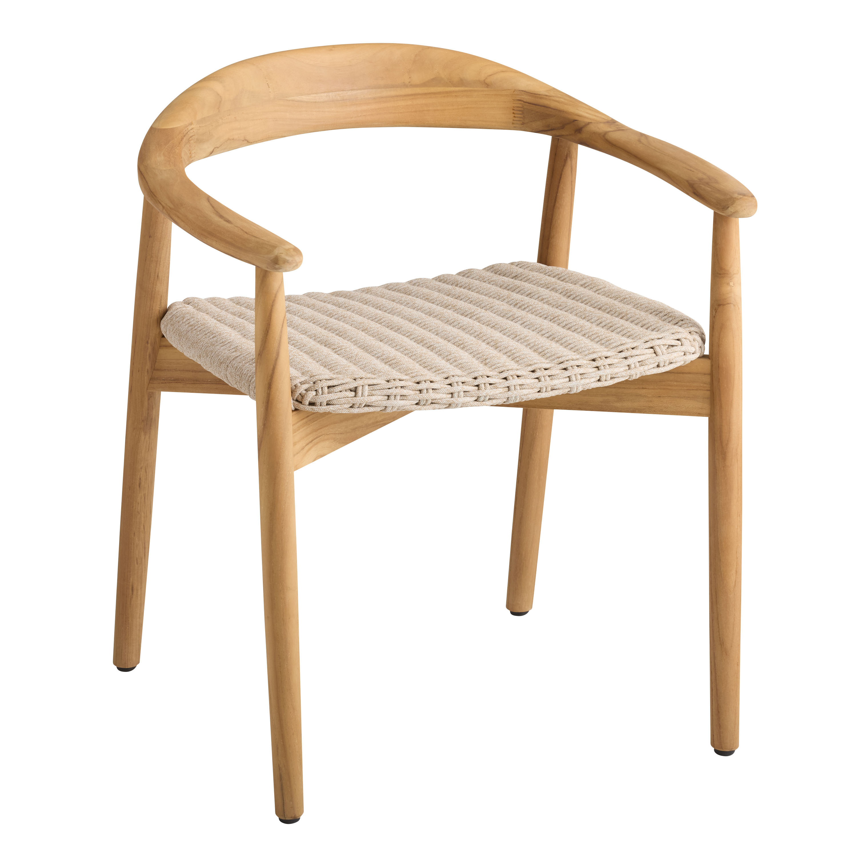 Huntington Teak Wood and All Weather Outdoor Dining Chair Set of 2 | World Market