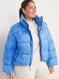 Water-Resistant Frost Free Short Puffer Jacket for Women | Old Navy (US)