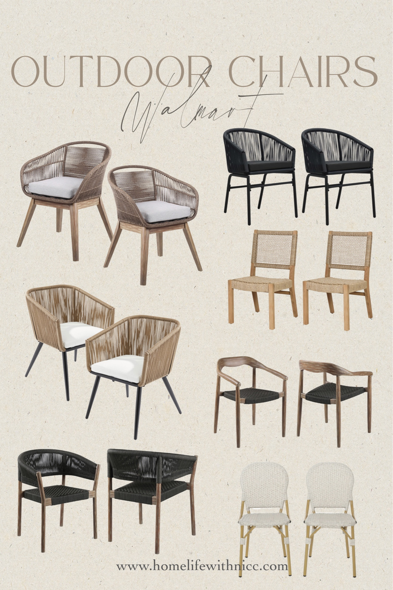 Outdoor furniture from Walmart. Outdoor chairs. Patio chairs. Modern patio chairs


#LTKhome #LTKSeasonal #LTKFind