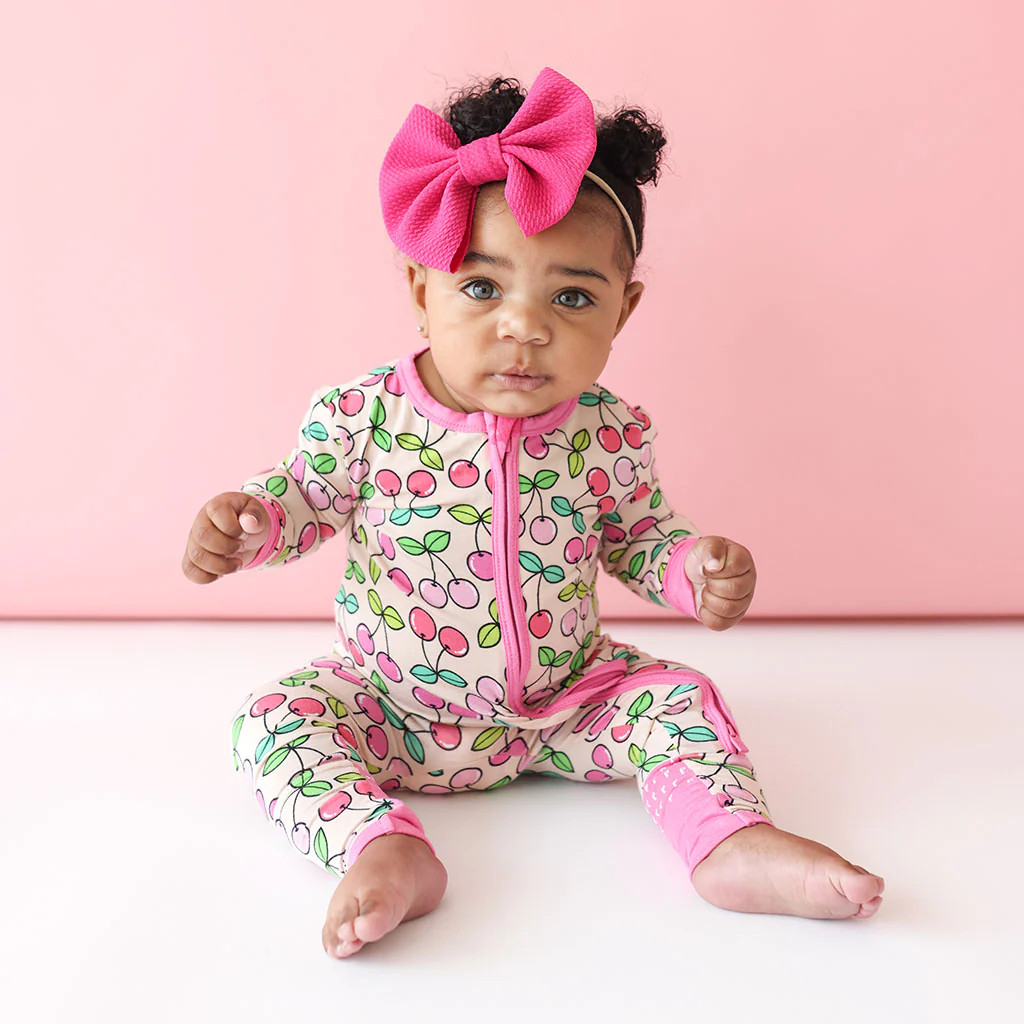 Cherry Pink Baby Convertible Sleeper | Summer Cherry | Posh Peanut