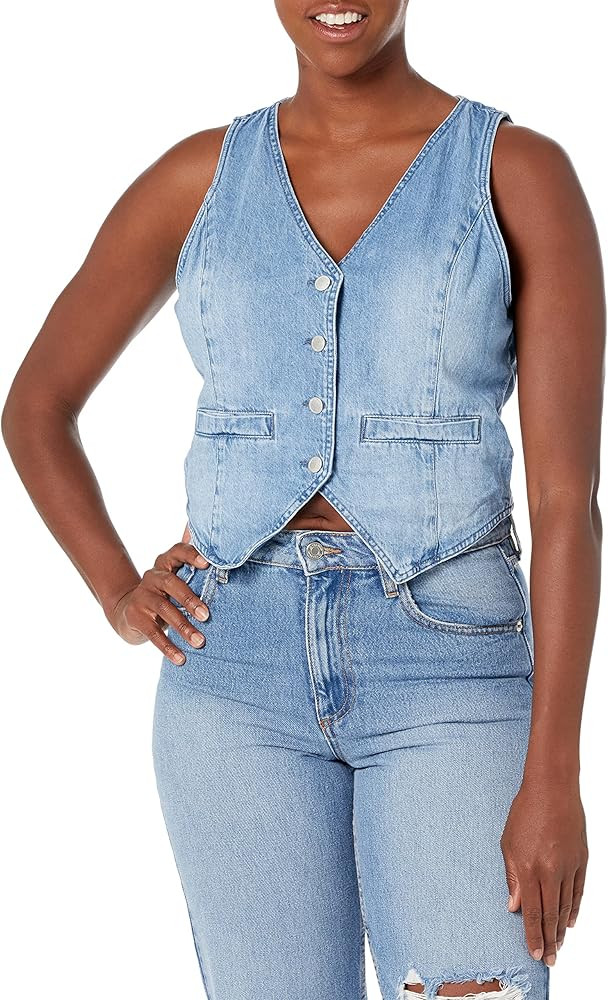 [BLANKNYC] Womens Luxury Clothing Front Button Denim Jeans Vest, Comfortable & Stylish | Amazon (US)