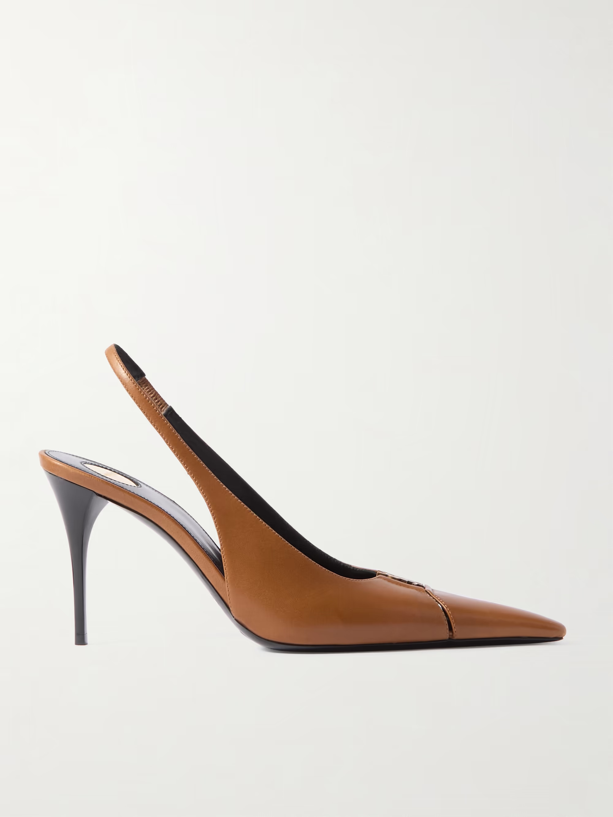 Babylone cutout patent-leather slingback pumps | NET-A-PORTER (US)