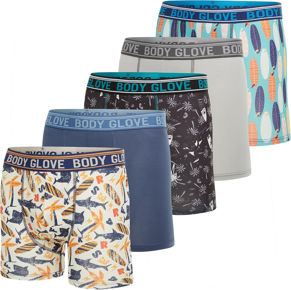 Body Glove Boys Boxer Briefs Pack of 4, 5 or 6 Comfortable and Durable Underwear | Amazon (US)