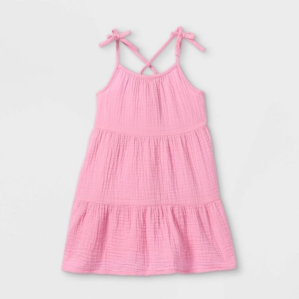 Toddler Girls' Tiered Tank Dress - Cat & Jack™ Pink | Target