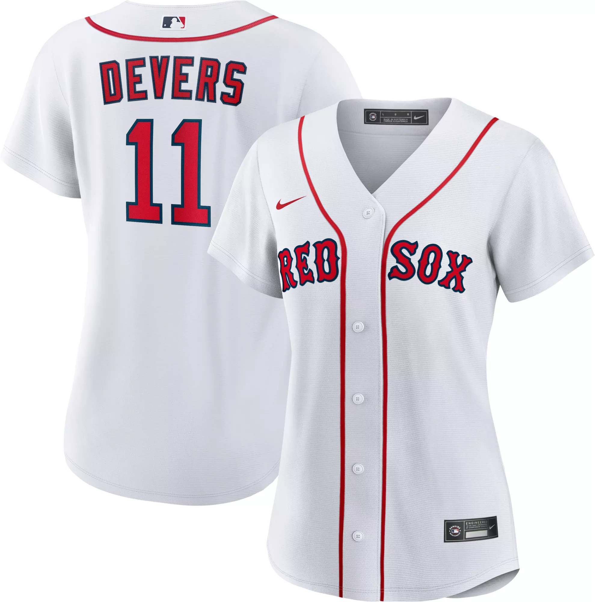 Nike Women's Boston Red Sox Rafael Devers #11 White Cool Base Jersey, Large | Dick's Sporting Goods