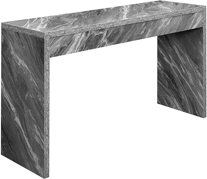 Convenience Concepts Northfield Hall Console Table/Desk, Gray Faux Marble | Amazon (US)